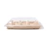 50Pcs 3 Compartments Disposable Taco Plates with Lid Taco Serving Tray Taco Holder  Restaurant