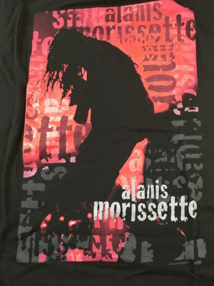 

1996 ALANIS MORISSETTE Vintage Reprinted Black Unisex TShirt S4XL Unisex T-Shirt L