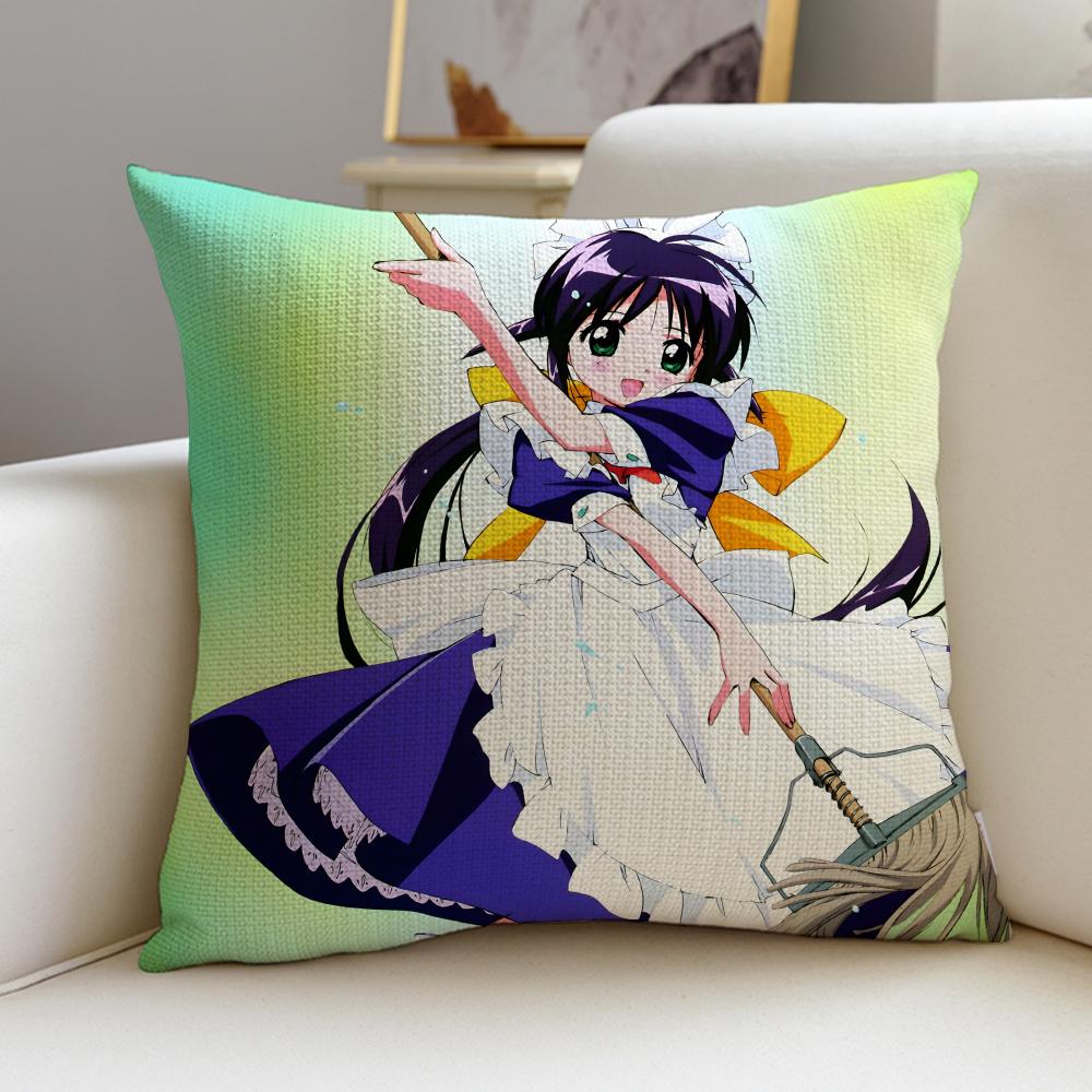 

Comedic MMahoromaticS Cushion Cover Breathable and skinfriendly linen pillowcase square removable and washable cushion 30X30cm
