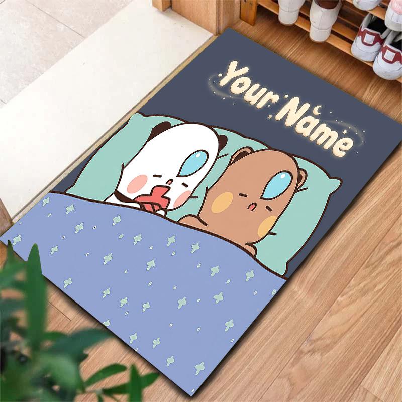 Peache Goma Custom Name Carpet Rug For Living Room Bedroom Home Sofa Decoration,Kids play Non-slip Floor Mat