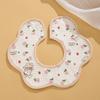 Class A Newborn Baby Saliva Towel Crepe Waterproof Petal Bib Autumn Winter Children Eating Cartoon Cotton Bib