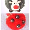 12pcs Lamb Velvet Ball Christmas Elk Pendant Bobbles Christmas Tree Pendants Xmas Hanging Decorations