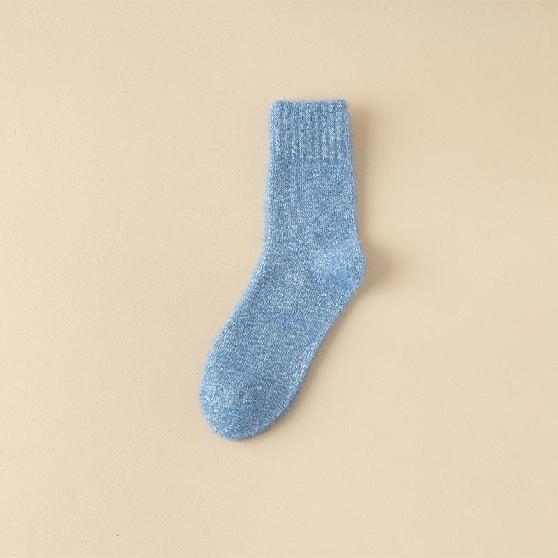5 Pairs of  Male Autumn and Winter Plush Warm Thickened Floor Mid Calf Socks