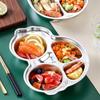 304 Stainless Steel Divided Dinning Plate Silver Child Feeding Plate Food Tray  Restroom