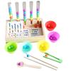Montessori Educación Temprana Clip Tubo de Ensayo Cuentas de Color Niños Color Cognitivo Coordinación Mano-ojo Juguetes Educativos para el Cerebro