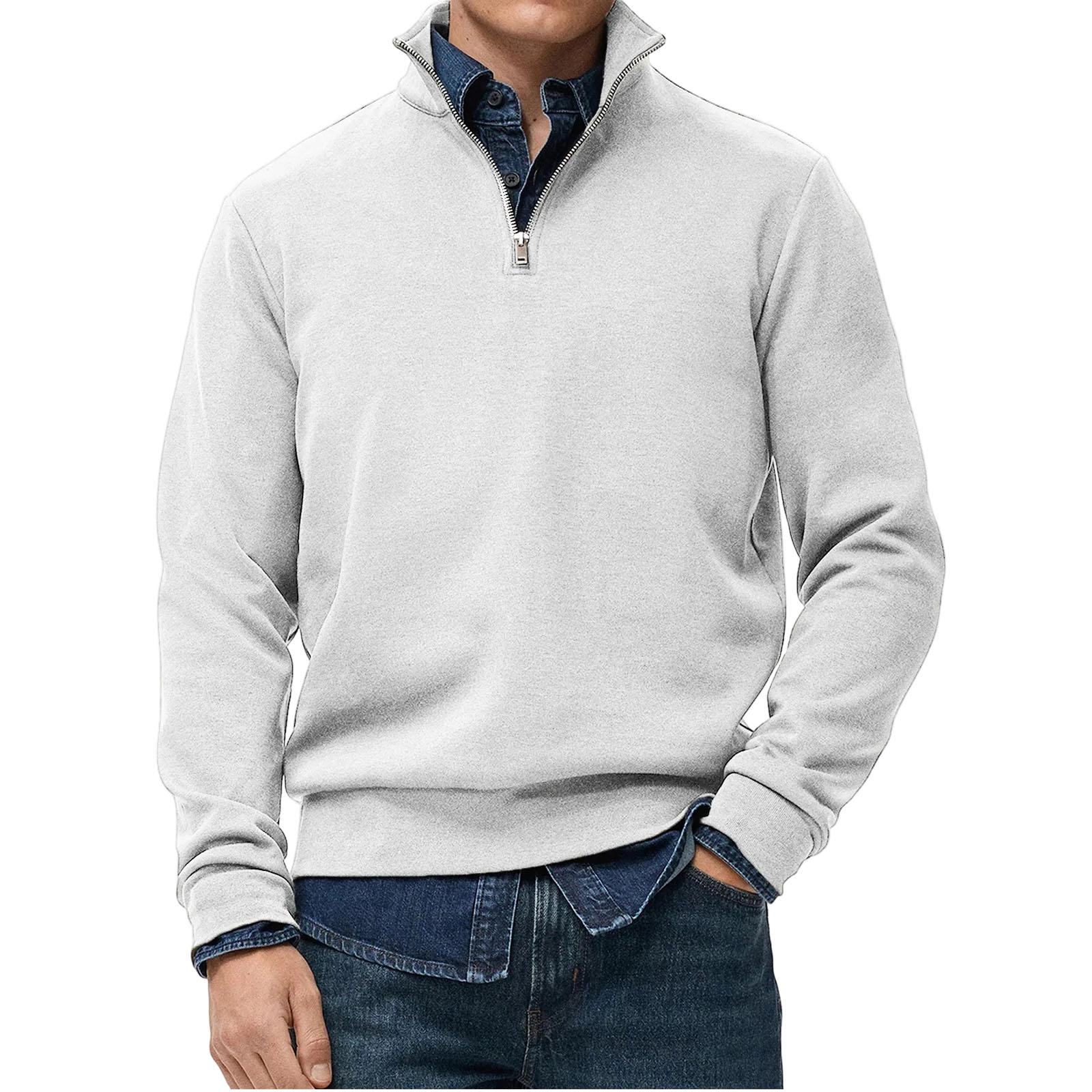 

Мужская толстовка свободного кроя с длинными рукавами и круглым вырезом XL белый