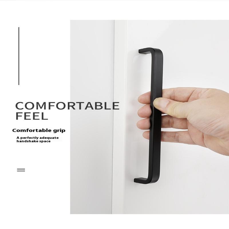 Modern Minimalist Pulls Cupboard Dressers Black Gold Silver Cabinet Door Handles Closet Drawer Knobs Kitchen Furniture Hardw