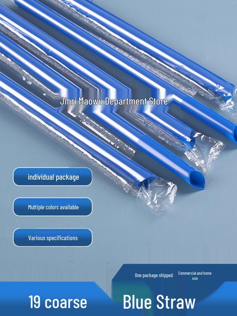 Individually Wrapped Transparent Sharp Tip Boba Straws - Pack of 1
