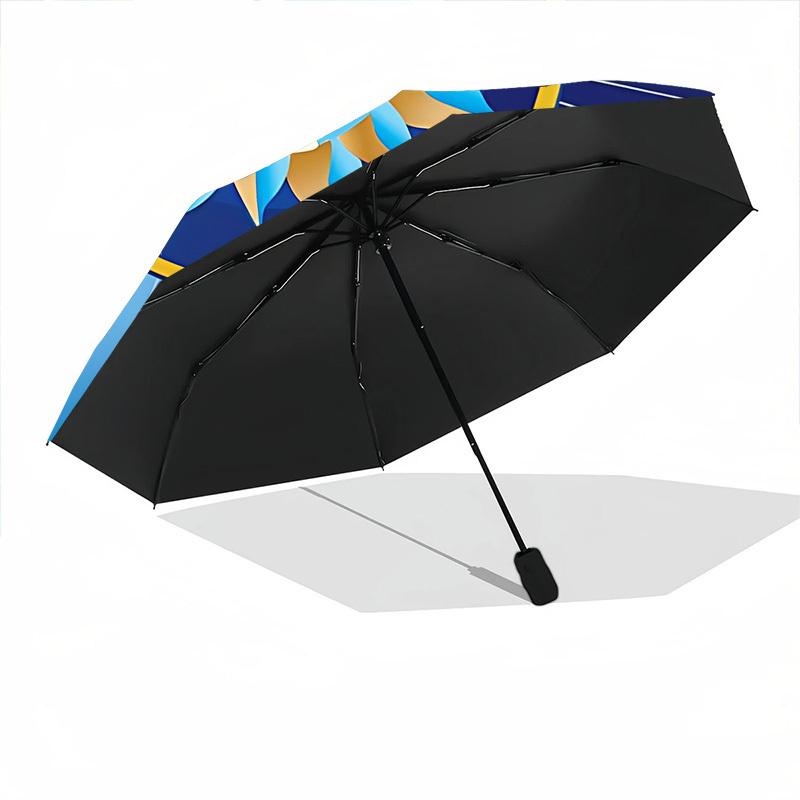 1pc Sun Moon Design Automatic Umbrella - 8-Rib Durable Frame, Portable Fashion Accessory & Holiday Gift Yy251117143