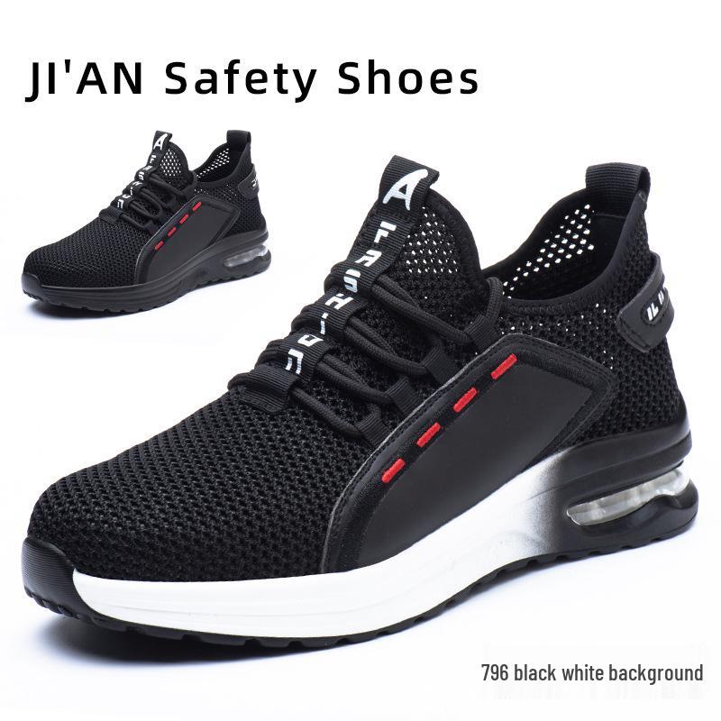 

Flyknit Wear-resistant Steel Toe Safety Shoes: Anti-smash & Anti-puncture, Universal Work Shoes for All Seasons.
