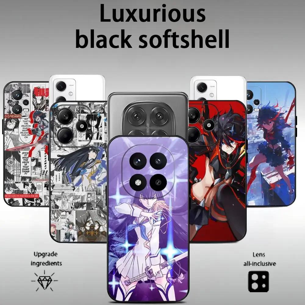 GTTO Anime Kill La Kill Handyhülle Für Xiaomi Redmi Note 14 13 12 11 Pro Plus S 5G 14C A3 Weiche Schwarze Handyhülle