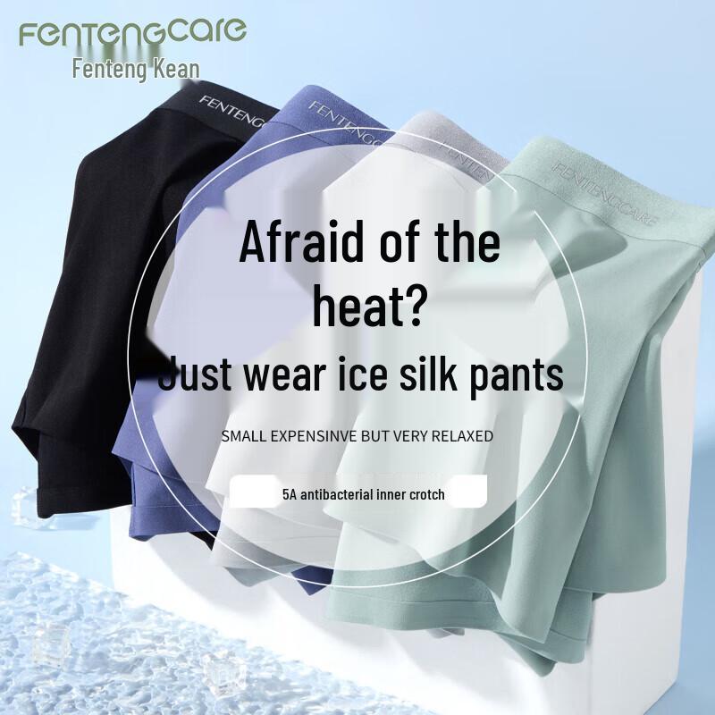 FENTENGCARE Herren Eis Seide Nahtlose Boxer-Slips Mehrpack