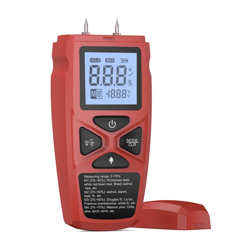 Humidity Tester Hygrometer Timber Damp Detector Wood Moisture Meter Digital Moisture Detector with Indicator Accurate