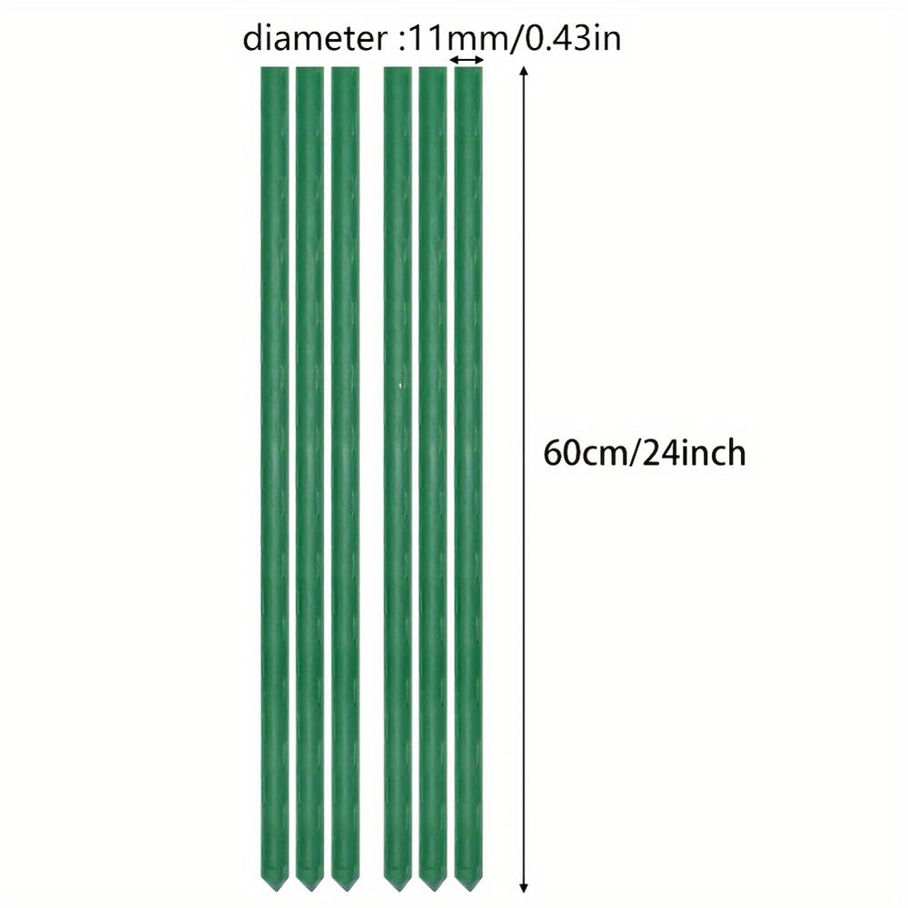 8Pcs Garden Stakes Coated Steel Plant Pole For Fixing Trees And Plants, Tomato Sticks Supports For Potted, Yard Plant Support