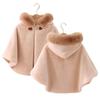 Baby Girl Cloak Faux Fur Winter Infant Toddler Child Princess Hooded Cape Fur Collar Baby Outwear Top Warm Clothes 1-7 Years Old