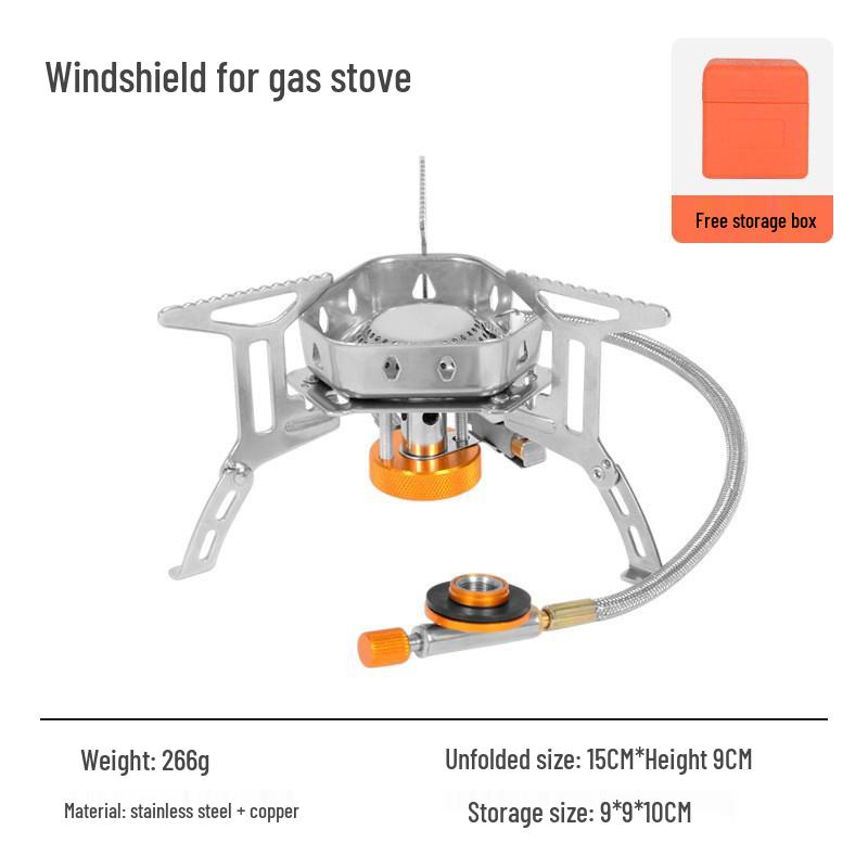 Windproof Portable Camping Stove: Outdoor Self-Driving BBQ Cookware for Picnics and Wild Camping