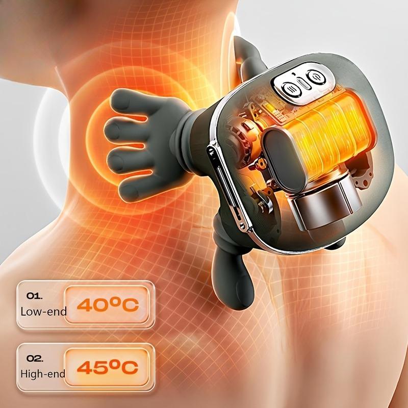 Finger Pressure Kneading Electric Massager - Portable Deep Tissue Massager, Suitable for The Back, Neck, Shoulders, and Lower Abdomen