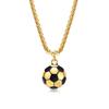 3D Fußball Halsketten für Männer, Solide Edelstahl Lässige Fußballer Anhänger, Sportliebhaber Jungen Geburtstagsgeschenke Schmuck