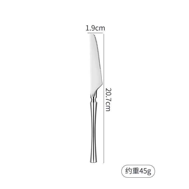 304 stainless steel small waist knife, fork and spoon thickened bright high-end western food steak knife, fork and spoon tableware set