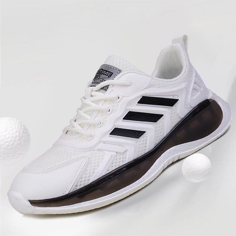 

Platform men s sneakers 2025 new Korean version of dad shoes, soft-soled running shoes, popcorn men s shoes 44 белый