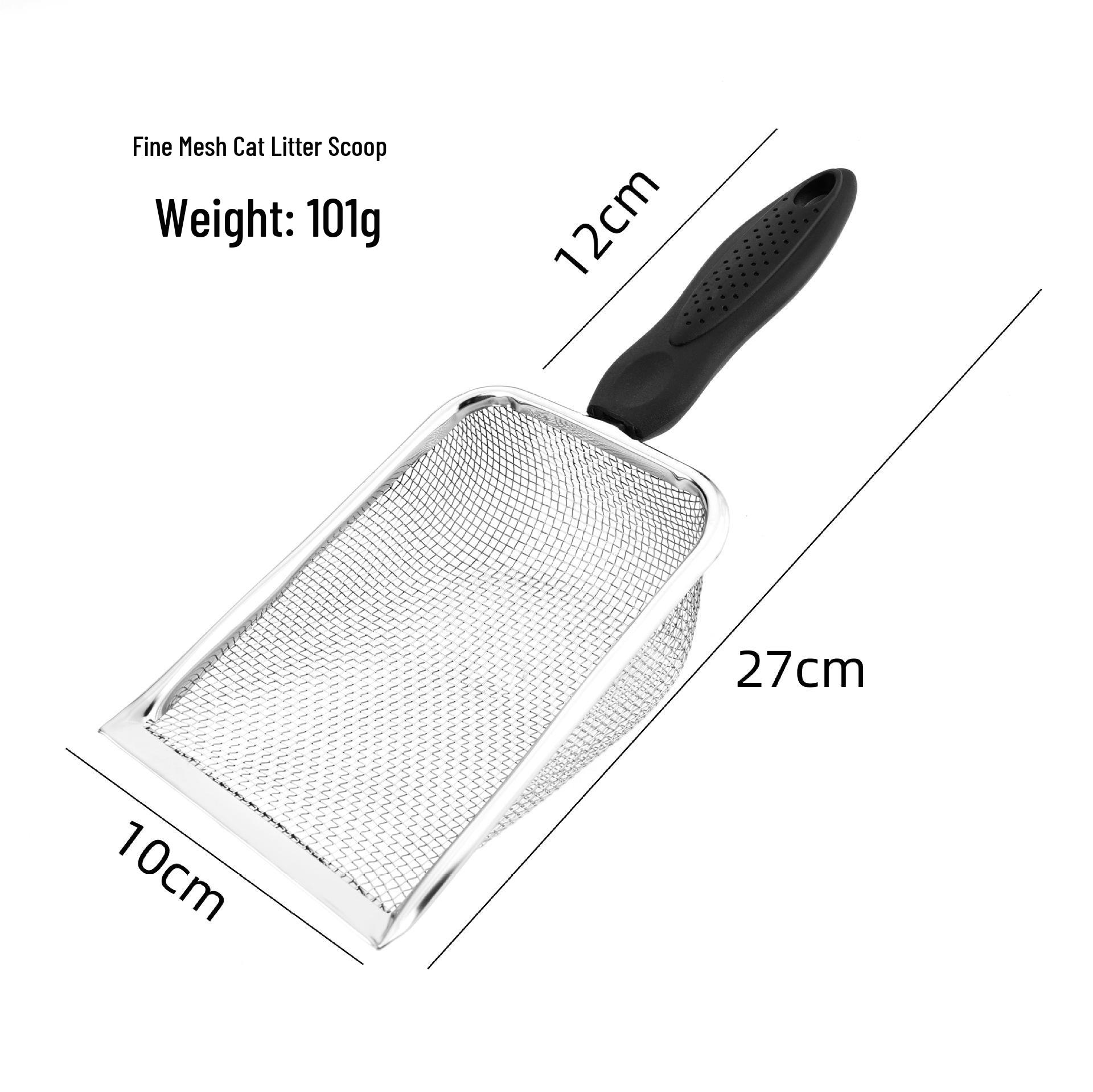 

Stainless Steel Cat Litter & Reptile Sand Scoop - 8/10 Mesh Shovel Tool 8 Mesh Scoop 4X4