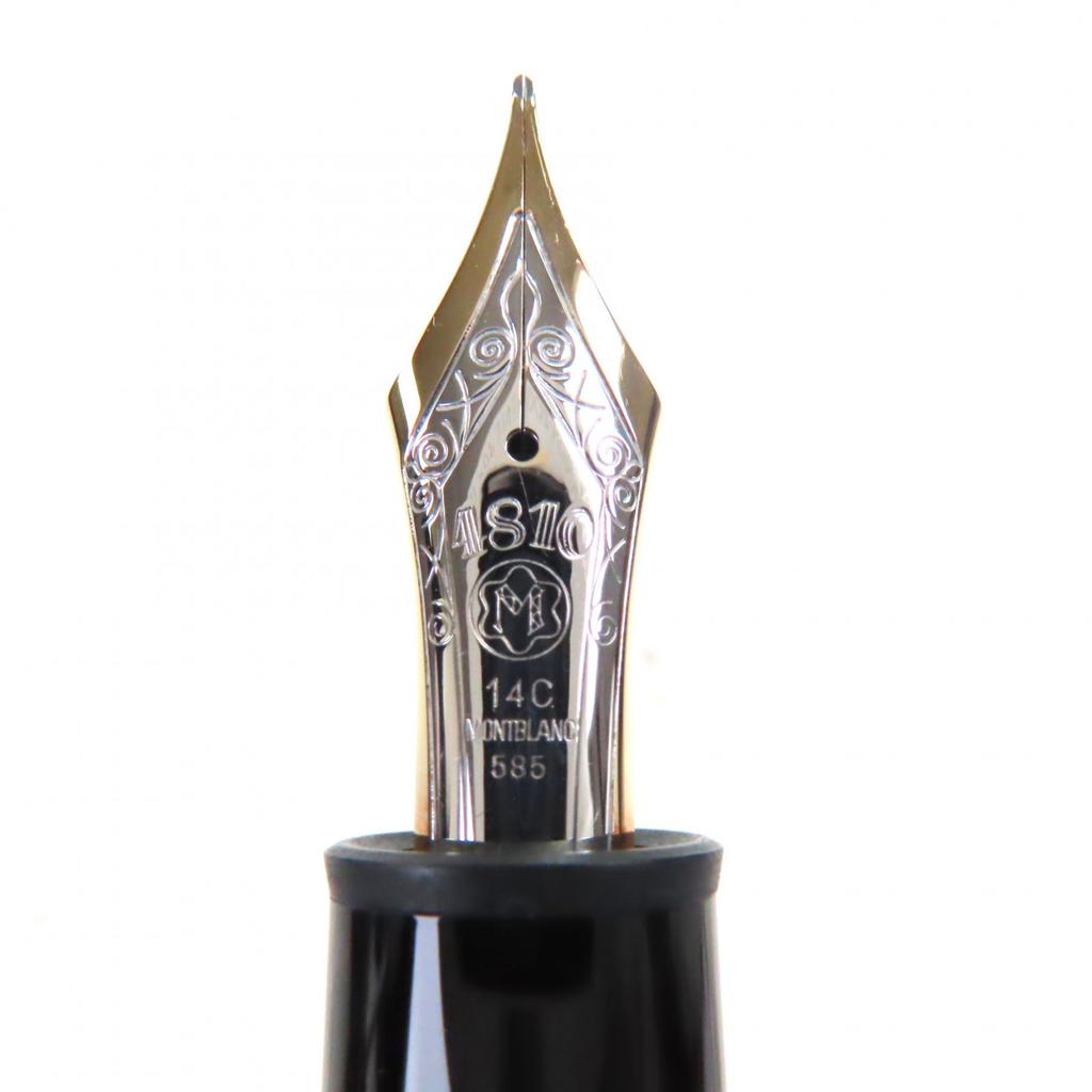 Excellent MONTBLANC fountain pen Meisterstück 149 white star Black gold 14K mens Used