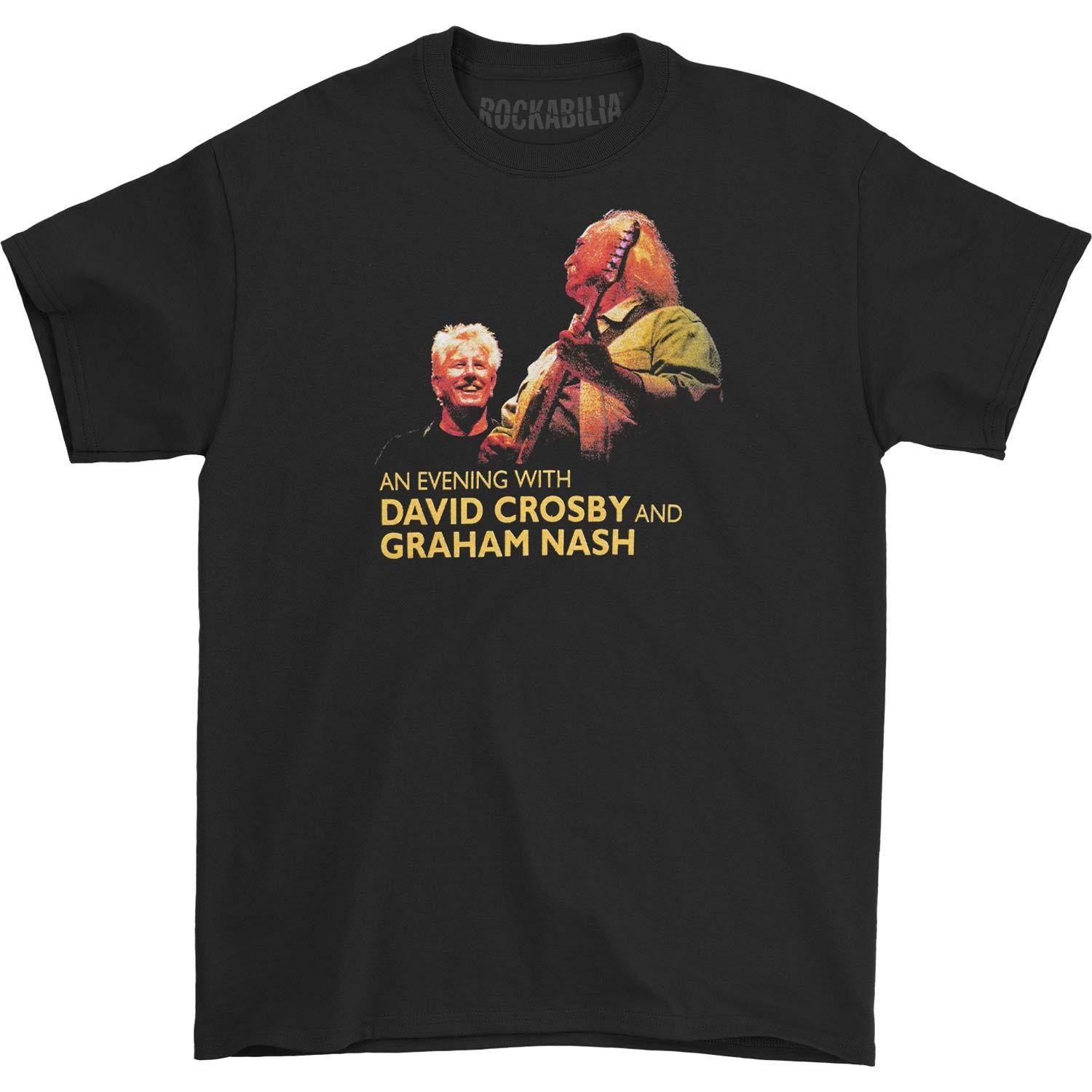 Men s Crosby Stills Nash Young T-shirt Small Black XL