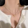 Small waist drop glaze imitation fritillary necklace female niche light luxury high sense fashion trendy simple collarbone chain