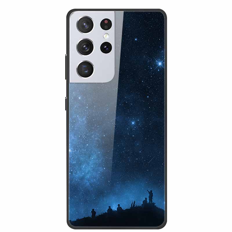 For Samsung Galaxy S25 Ultra Tempered Glass Case Back Cover Hard Phone Cases for SamsungS25 ULTRA 5G SM-S938B Protective Capa