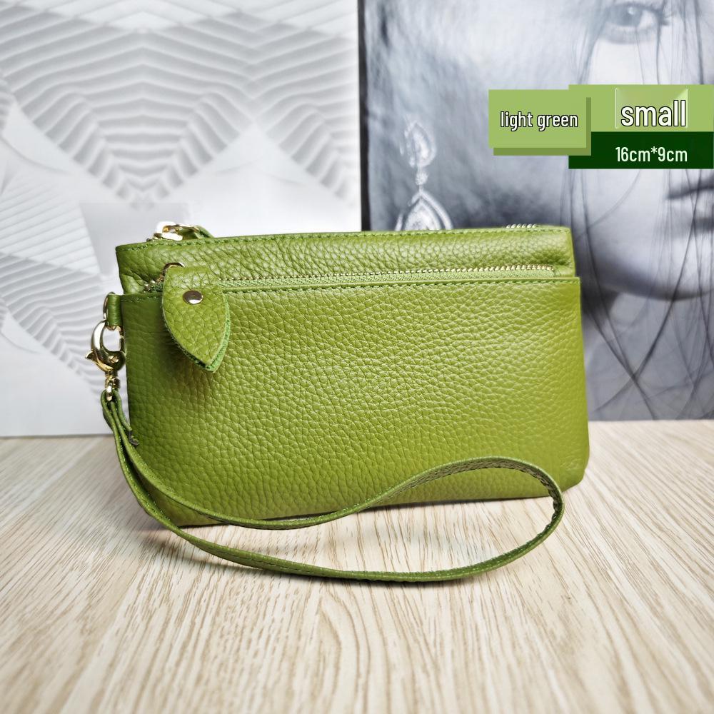 Korean Style Genuine Leather Multi-Functional Women's Wristlet Clutch Wallet