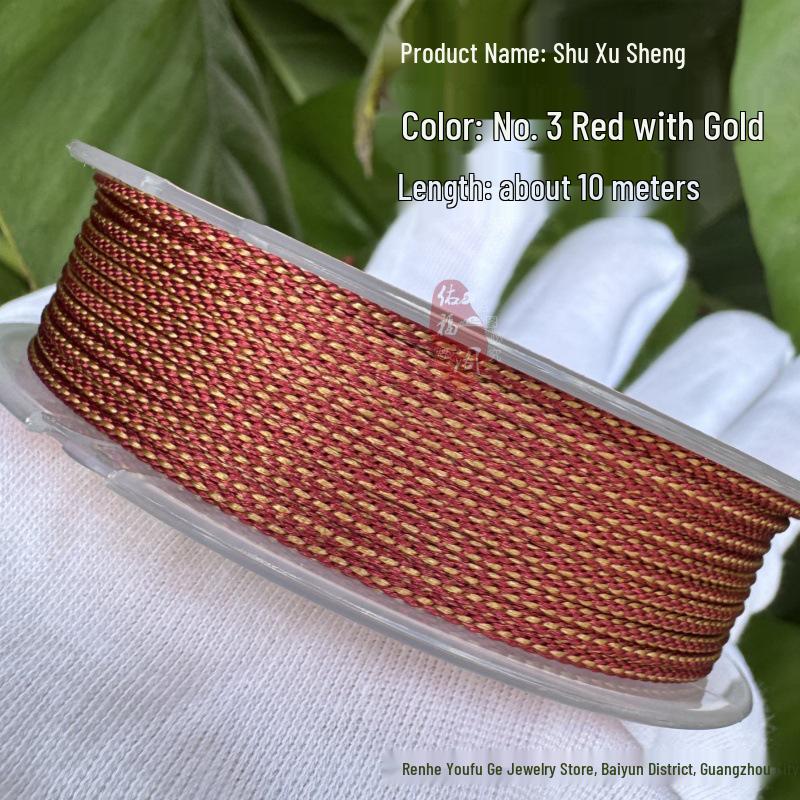 Millet Whisker 1.5mm Dragon Pattern Braided Rope - Mixed Color Thread for DIY Bracelet & Necklace