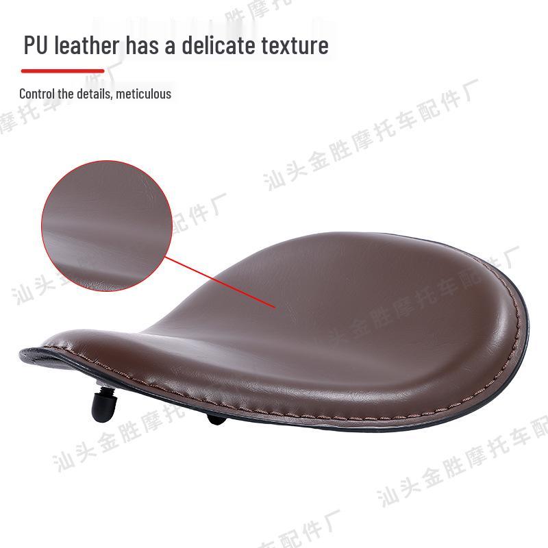 Retro Triangle Seat Bag for Harley Motorcycle - Leather Spring Cushion Accessory