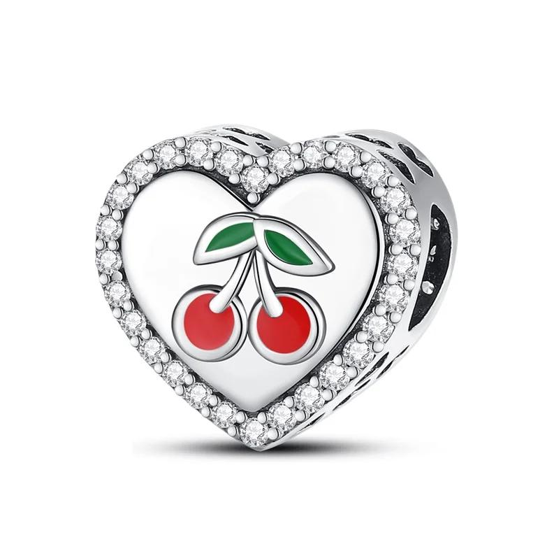 Original Copper Christmas Gift Snowflake Penguin Heart Beads Charms For Pan Bracelet Diy Women Jewellery