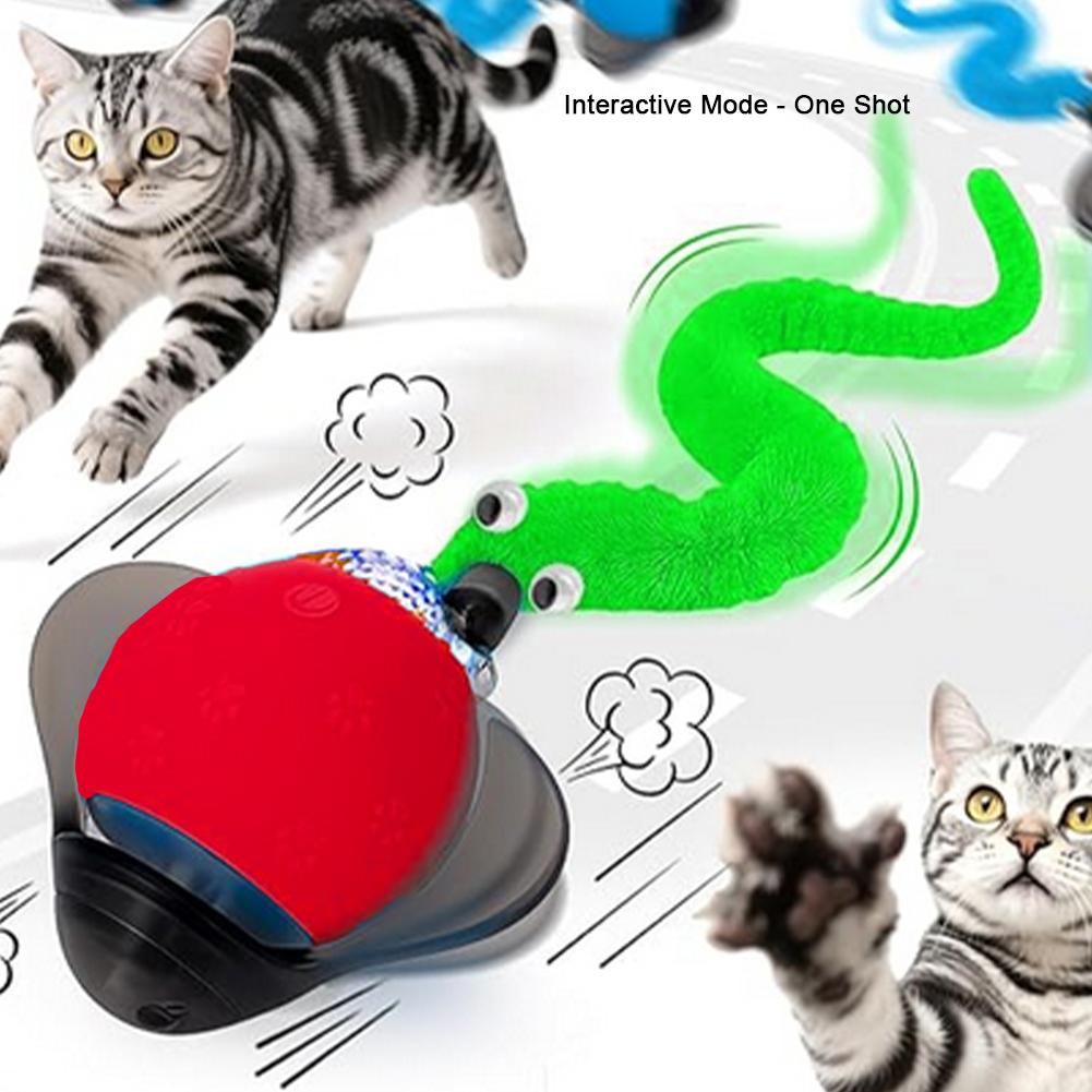 Interactive Cat Toys Ball with 3 Modes Cat Enrichment Toys Rechargeable Pet Smart Chase Ball for Bored Indoor Cats