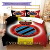 Name Custom Club Brugge Logo Pattern Bedding Set Quilt Cover Pillowcase Home Decor Gift (1 * duvet cover + 2 * pillowcase, without core)