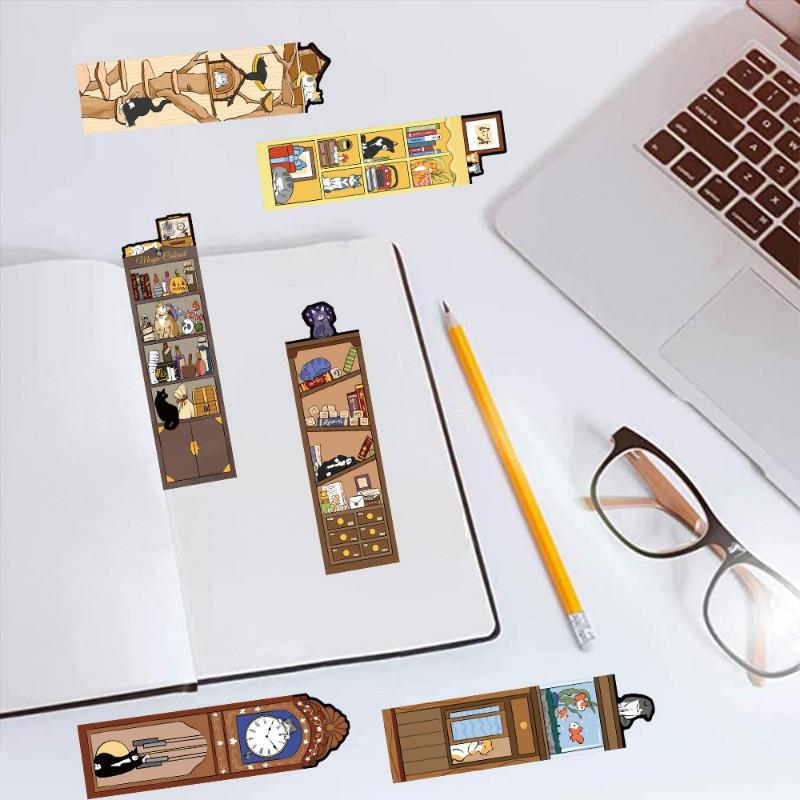 30ks Kočičí život Kartonové DIY Kreslené Retro Záložky Ins Kreativní Materiál Párty Dárek pro Děti Studenty Párty Výslužky