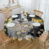 Sheep Daisies Farm Round Tablecloth Waterproof Table Cover For Wedding Party Decoration Dining Table Cover