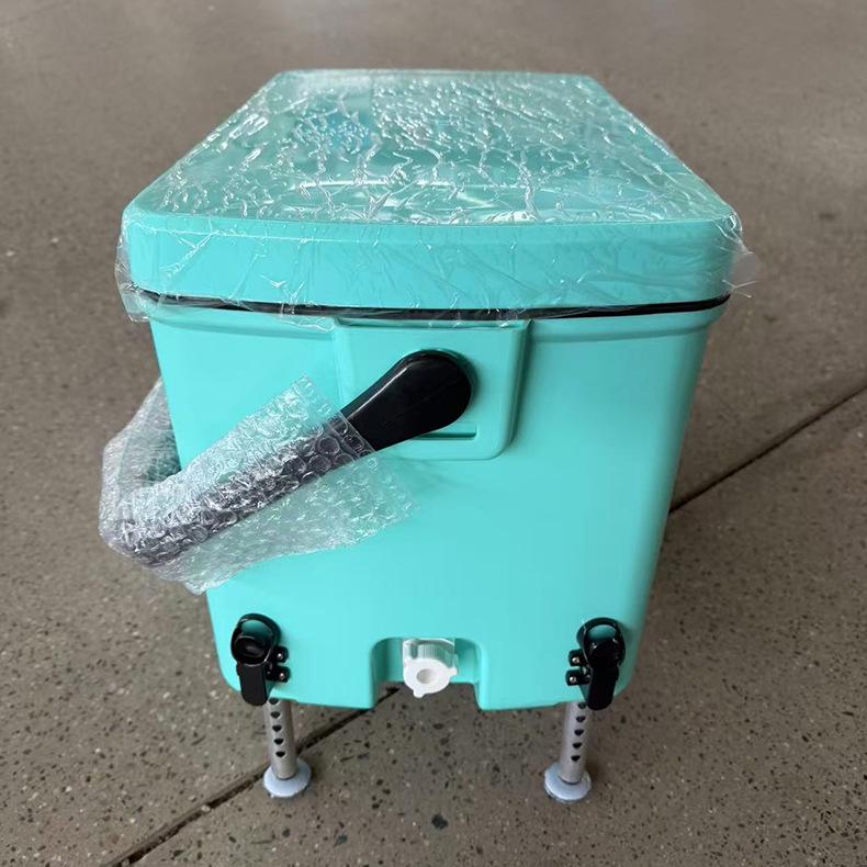 Scatola da Pesca Portatile - Isolante, Leggera, Doppia Canna, Gambe Regolabili, Nessuna Installazione Richiesta, Adatta per Pesca in Acqua Dolce o in Mare