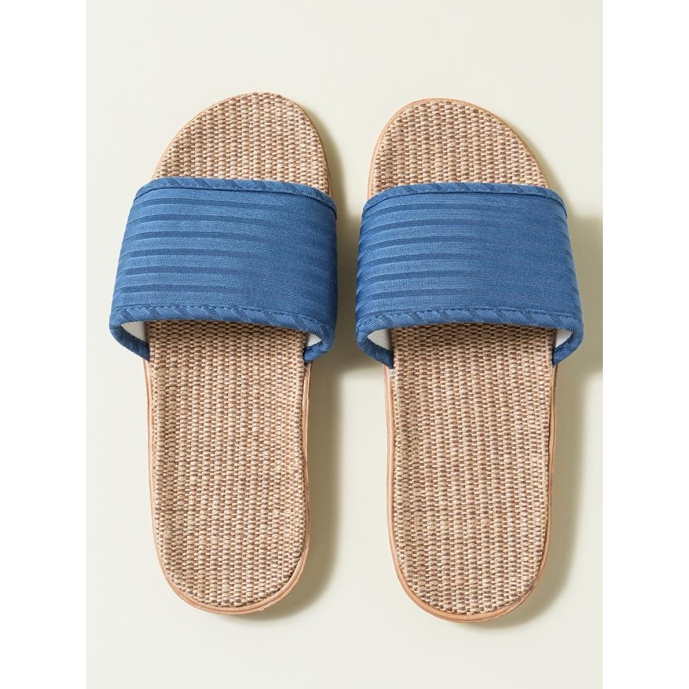 Daiso Wave Pleated Linen Slippers 270 Mm