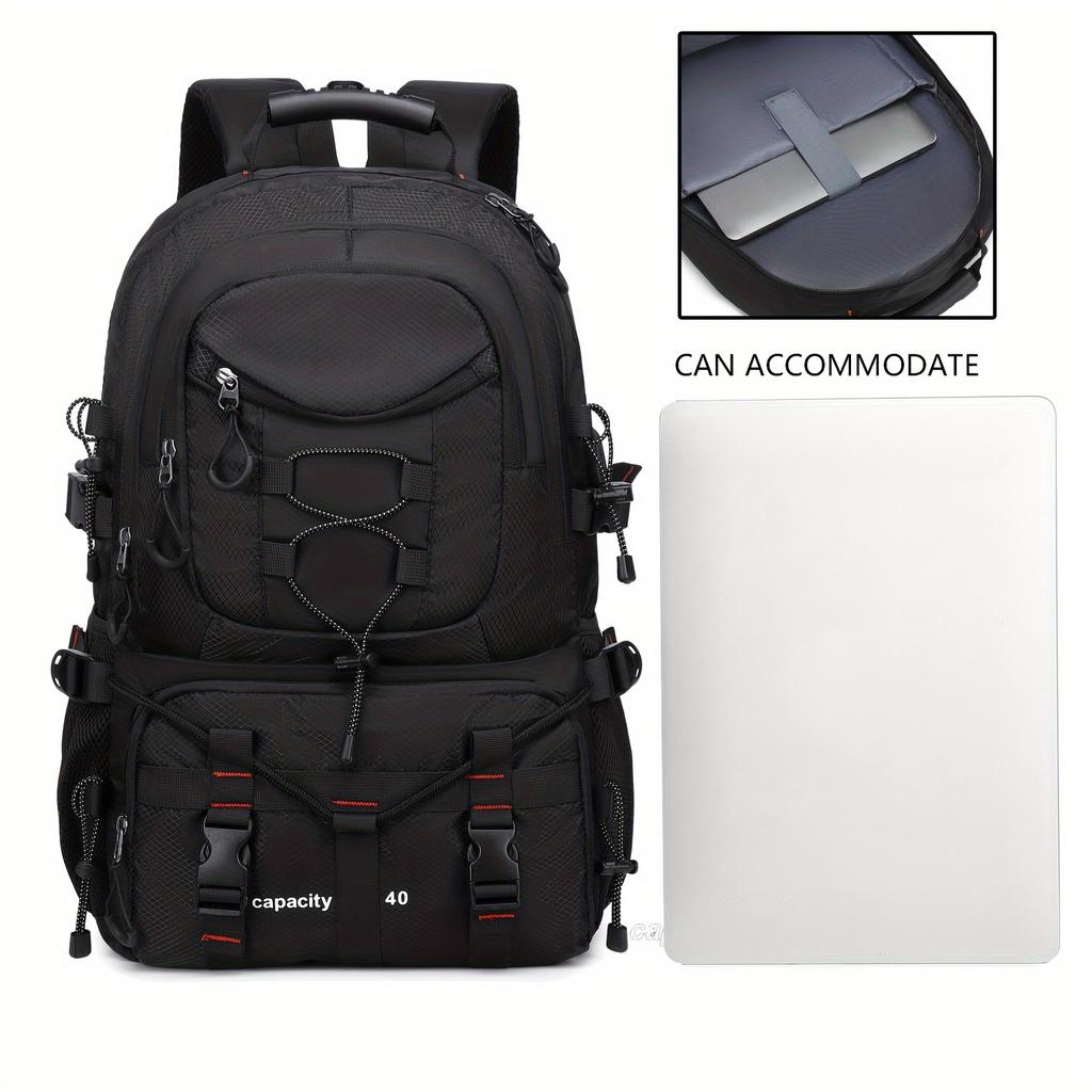 Lehký 10,57gal cestovní a turistický batoh s USB nabíjecím portem, nastavitelnými popruhy, odolným polyesterem, pojme 17palcový notebook