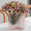 Real Touch Artificial Roses Bouquet Plastic Fake Plants Silk Rose Flowers  Outdoor Garden Decor