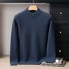 100 Pure Cashmere Shirt Men's Semi-turtleneck 7-pin Front and Back Needle Thickened Cashmere Knitted Sweater
