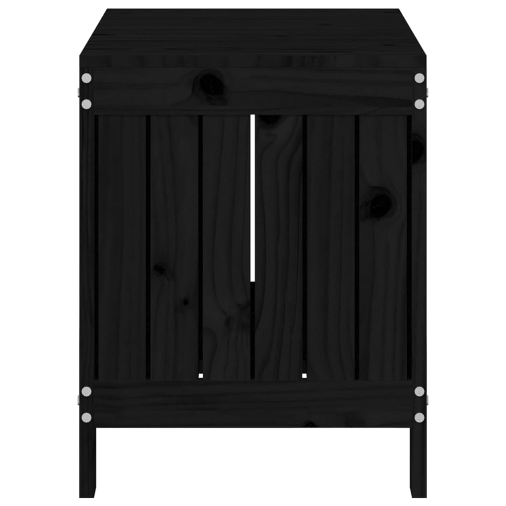 Vidaxl Garden Chest, Black, 76X42.5X54 Cm, Pine