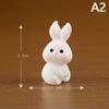 Figurine Miniature Cute Rabbit Micro Landscape Resin Ornaments For Home Decoration Kawaii Animal Bunny Room Desk Decor Gift