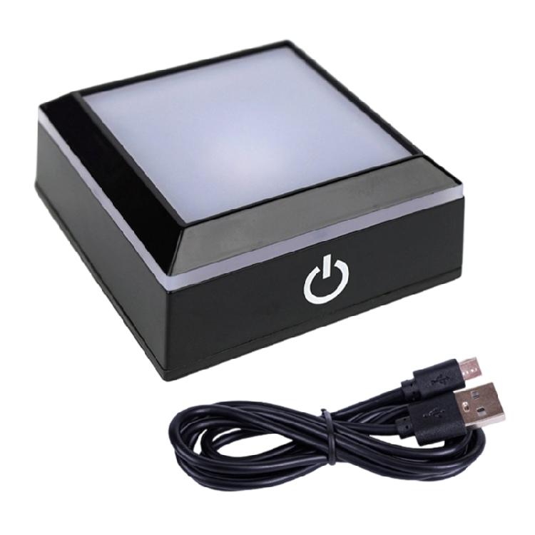Crystals Lamp Base Featuring Touch Sensitive Dimmable LED for Atmospheres In Display and Decorative Use