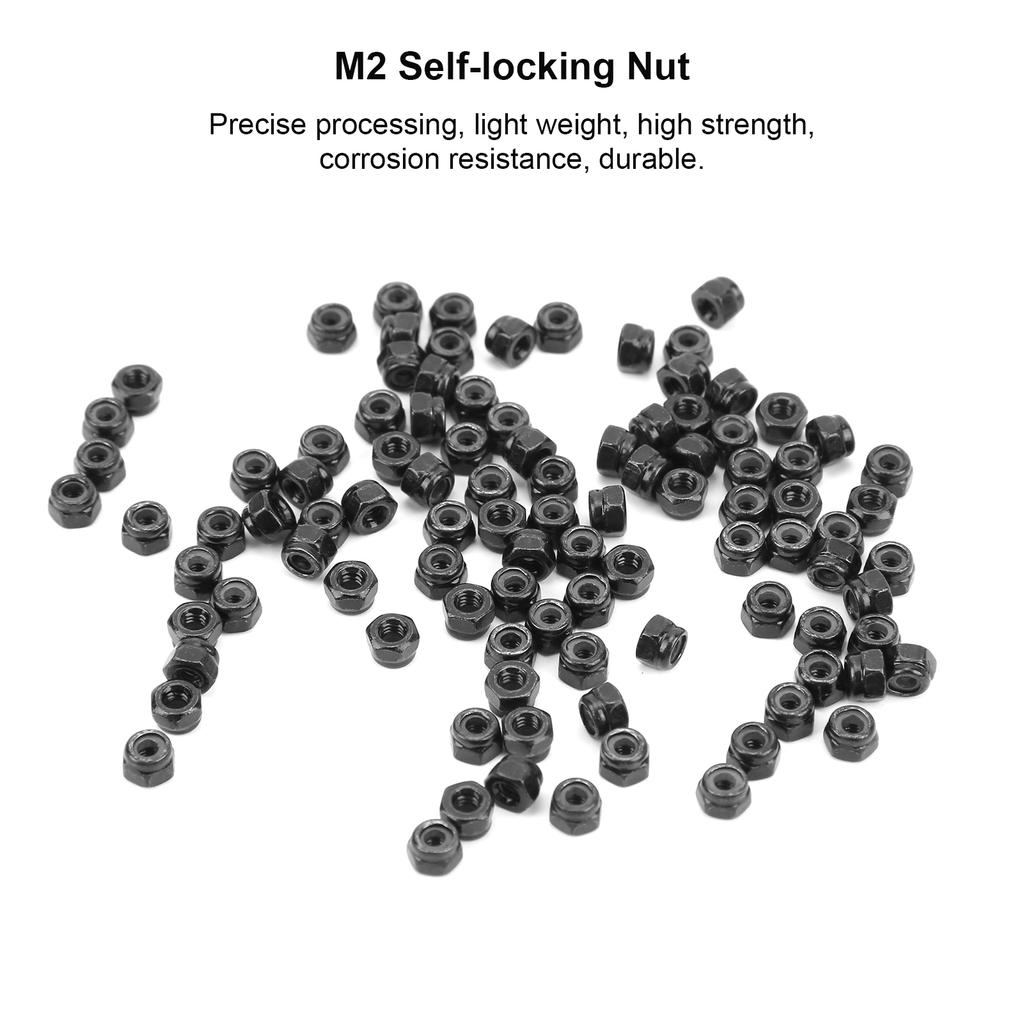 1Celsius24 M2 Locknut Metal Lock Nut Selflocking Nut with   Wrench for   Scx24  90081(Black )