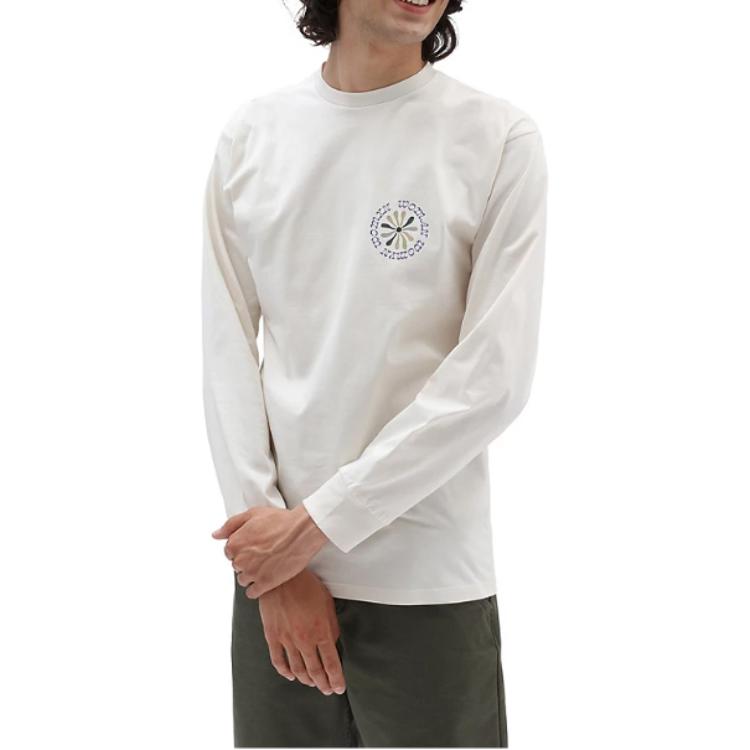 Vans Divine Energy Printed Crew Neck Long Sleeve T-Shirt Unisex Tops White VN0A7SN13KS