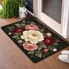 Romantic Red Rose Leaf Door Mat Non Slip Entrance Doormat Gothic Home Decor Carpet for Front Door Bedroom