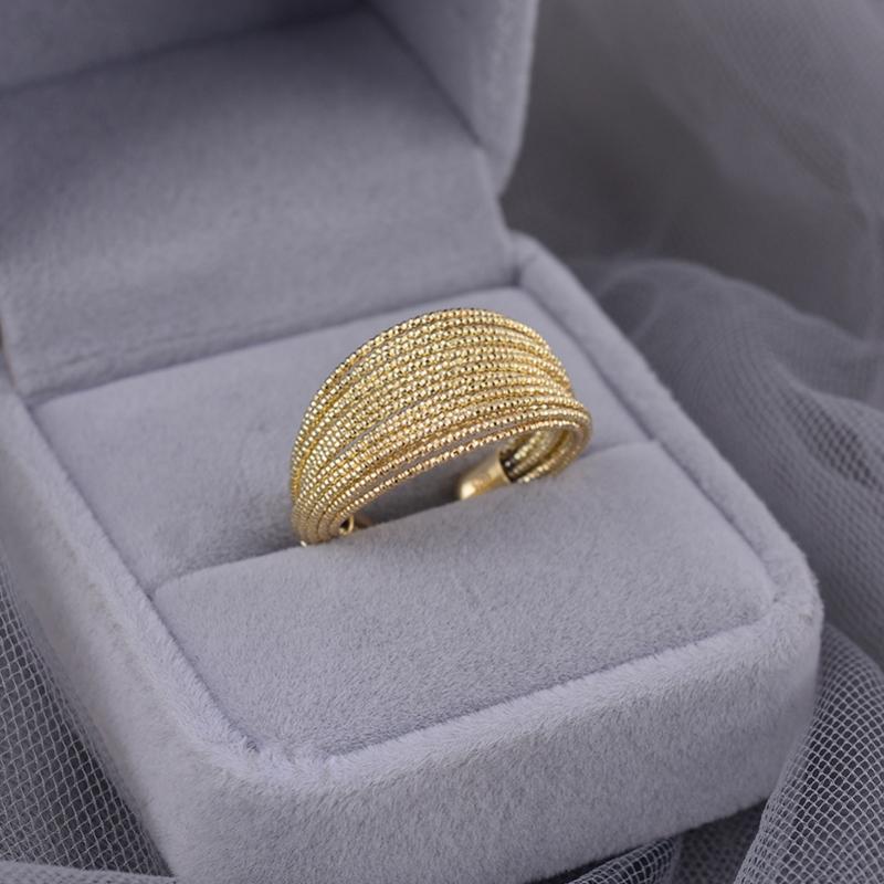 Multi-layer Line Metal Ring Geometric Open Adjustable Anneaux for Women Girl Wedding Jewelry