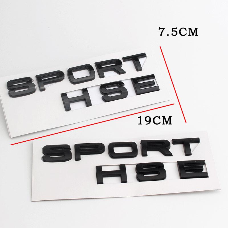 1Pc 3D ABS Logo Sport HSE Emblem Letters Car Trunk Badge For Land Rover Range Rover L320 Discovery Sport HSE Sticker Accessories